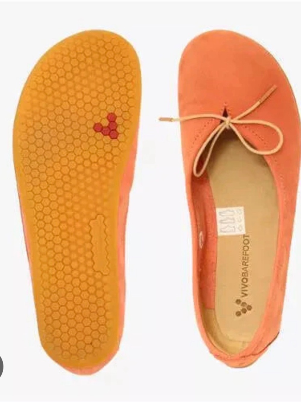 Vivo Barefoot terracotta jing jing ballet flat